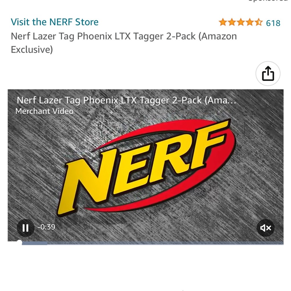 Nerf 2 person laser tag system. New in open box. Retails 189. Asking 50 - Picture 2 of 12